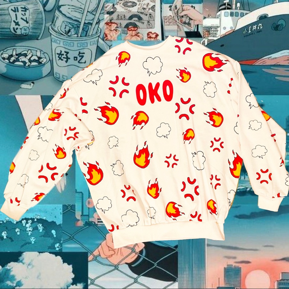 Fire Sweatshirt Straight From Tokyo